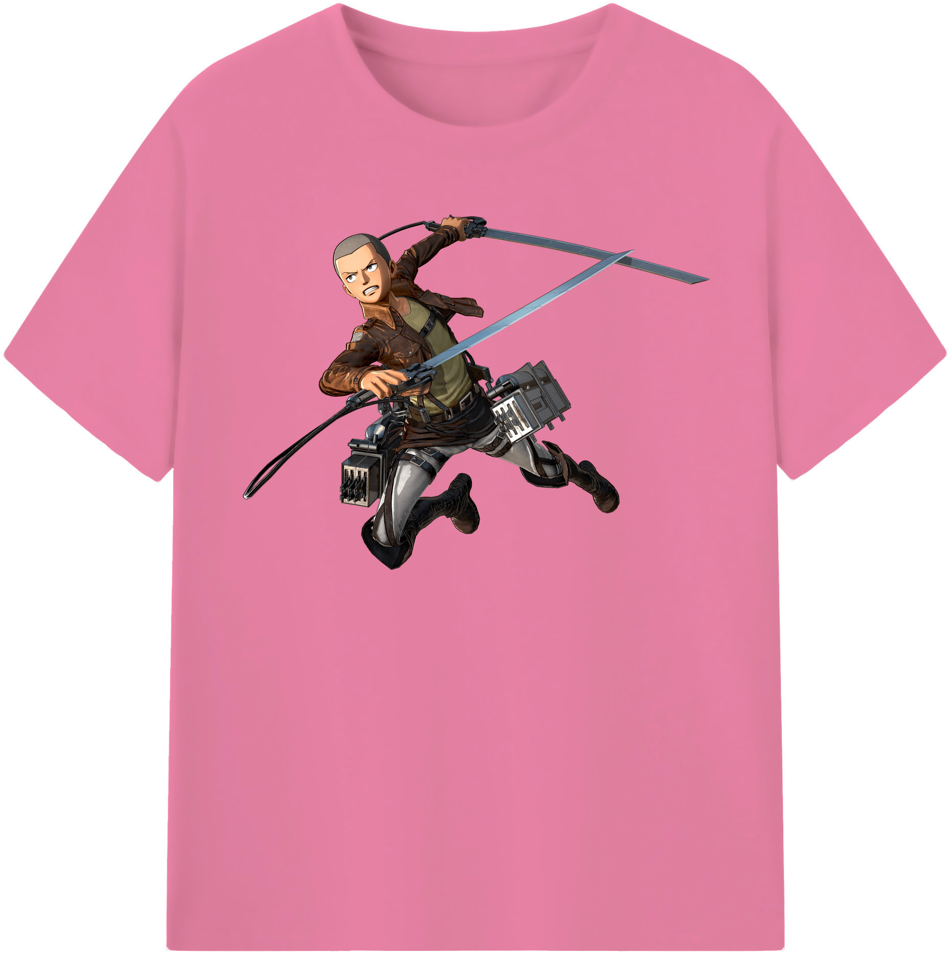 （画像用） 進撃の巨人 コニー·スプリンガー Attack on Titan Connie Springer 綿100％半袖Tシャツ（フロントプリント）